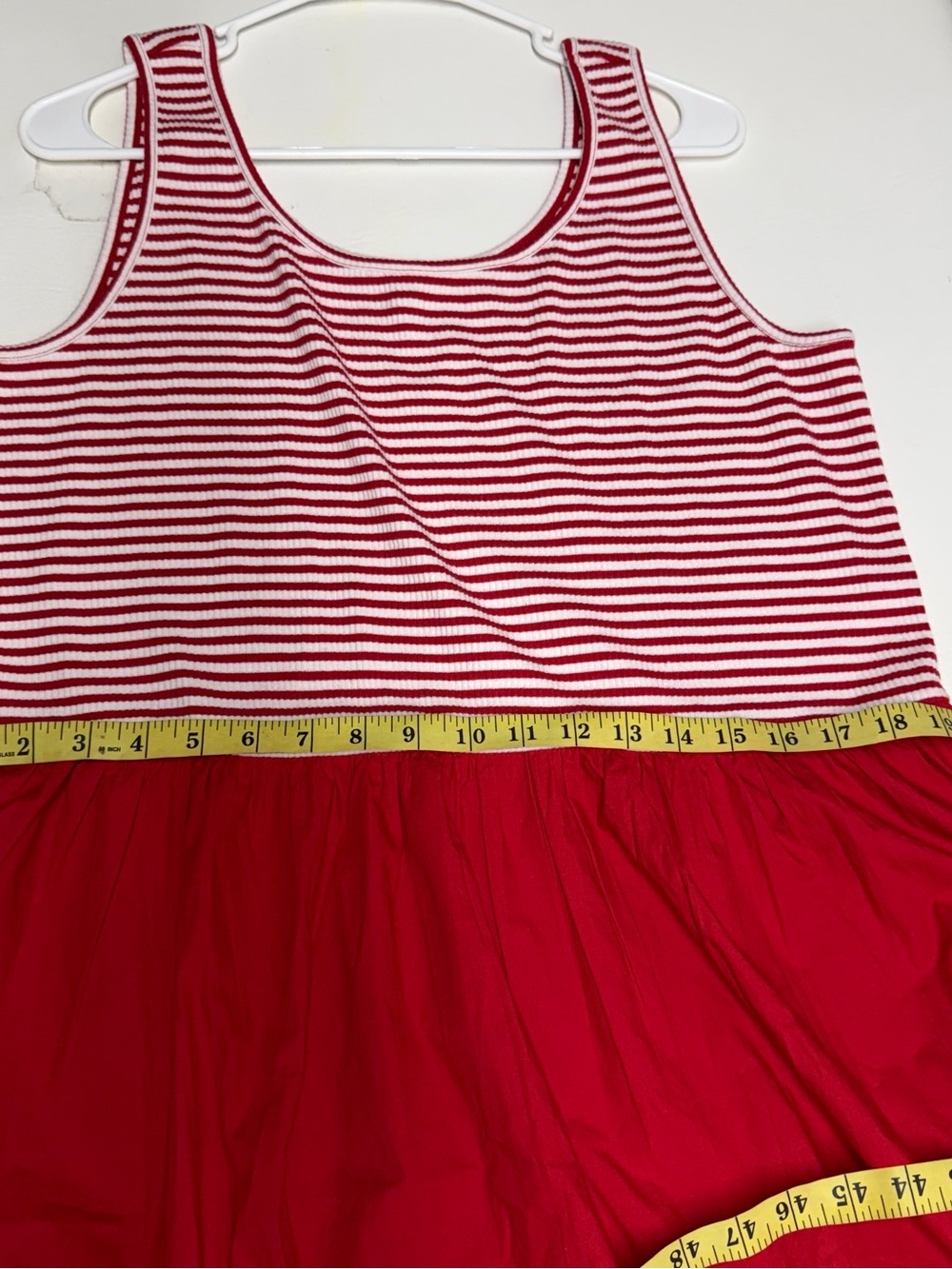 Talbots Red and White Striped midi dress size xl nwt - Picture 6 of 10